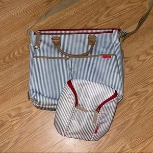 Skip hop diaper bag and insulated bottle bag